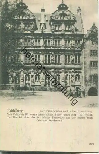 Heidelberg - Friedrichsbau - Verlag Edm. von König Heidelberg