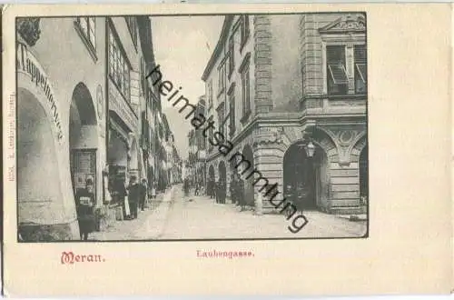 Meran - Laubengasse - Verlag B. Lehrburger Nürnberg