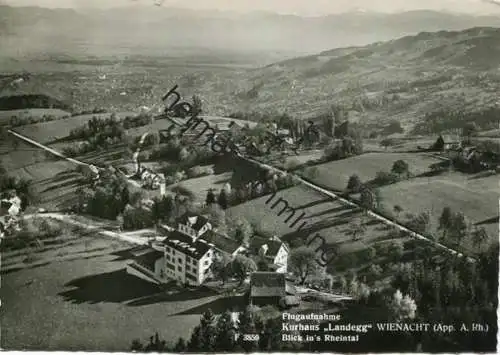 Wienacht - Kurhaus Landeck - Flugaufnahme - Blick ins Rheintal - Foto-AK Grossformat - Verlag Foto-Gross St. Gallen