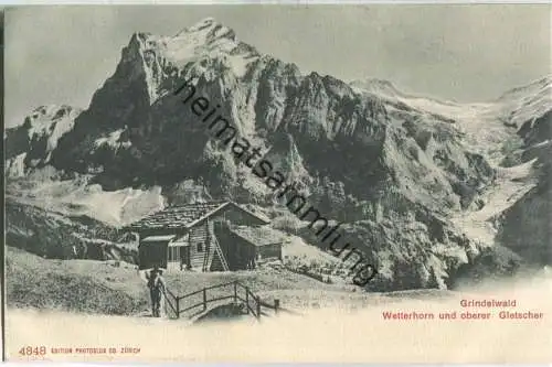 Grindelwald - Oberer Gletscher - Wetterhorn - Verlag Photoglob Zürich