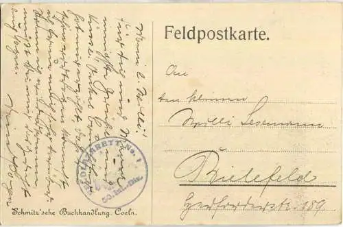 Warmeriville - Briefstempel - Verlag Schmitz'sche Buchhandlung Köln