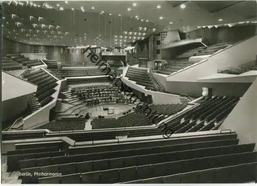 Berlin - Philharmonie - Innenansicht - Foto-Ansichtskarte - Verlag Kunst und Bild Berlin