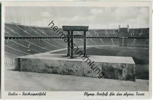 Berlin - Reichssportfeld - Dreifuß für das olympische Feuer - Verlag W. Meyerheim Berlin