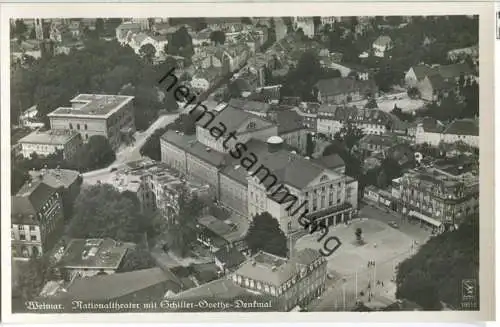 Weimar - Nationaltheater - Flieger-Foto - Foto-Ansichtskarte - Verlag Klinke & Co Berlin