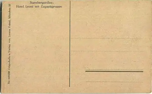 Starnberger See - Hotel Leoni - Zugspitze - Verlag Lorenz Fränzl München