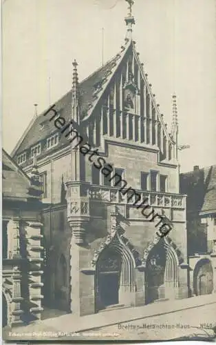 Bretten - Melanchton-Haus - erbaut von Professor Billing Karlsruhe - Verlag Robert von der Burg Durlach 1906