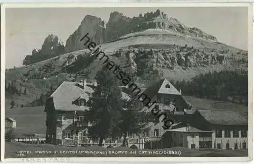 Hotel Passo di Costalunga - Foto-Ansichtskarte 20er Jahre - Verlag G. Ghedina Cortina d'Ampezzo (G11939y)gel. 1926