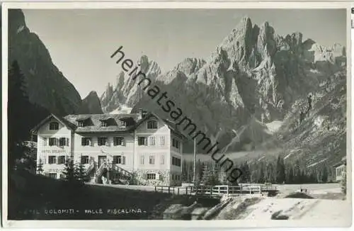 Hotel Dolomiti - Valle Fiscalina - Foto-Ansichtskarte ca. 1930 - Edizione A. Zardini Cortina d' Ampezzo