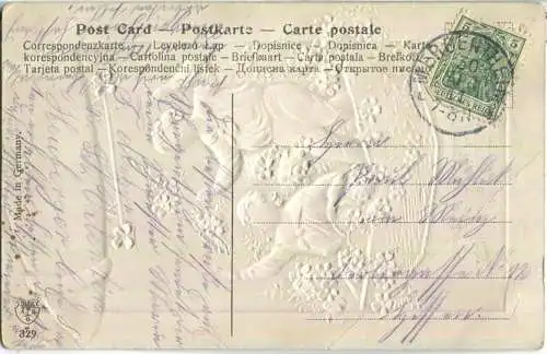 Blumengondel - Prägekarte