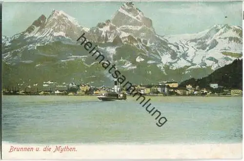 Brunnen und die Mythen - Verlag Gebr. Wehrli Kilchberg Zürich ca. 1910