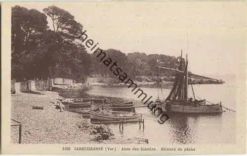 Carqueiranne - Anse Salettes - Bateaux de peche - Edition Marius Bar Toulon