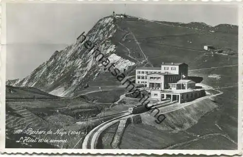 Rochers de Naye - L'Hotel de le sommet - Foto-AK - Edition Perrochet Lausanne - gel. 1955