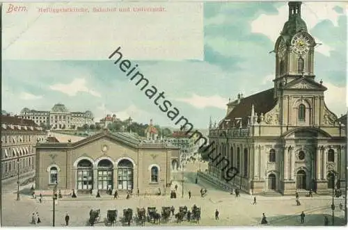 Bern - Heiliggeistkirche - Bahnhof und Universität ca. 1905 - Verlag Gebr. Wehrli Kilchberg Zürich