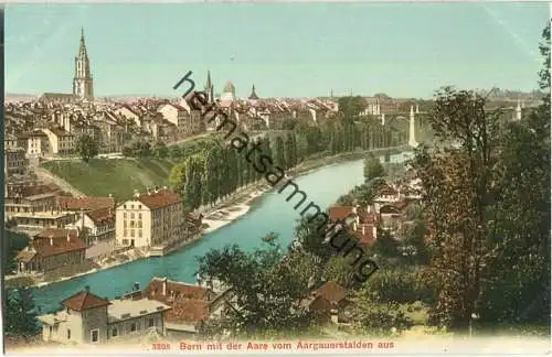 Bern mit der Aare vom Aargauerstalden aus - Edition Photoglob Co. Zürich