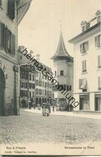 Strassenecke in Thun - Edition Phototypie Co. Neuchatel ca. 1905