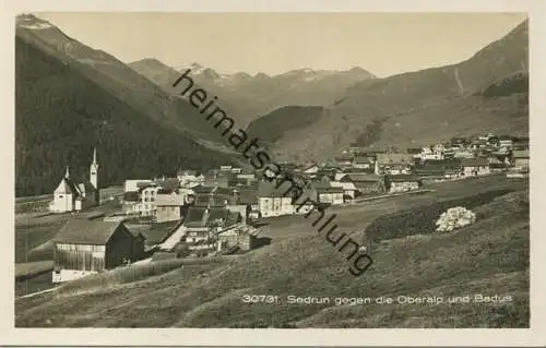 Sedrun gegen die Oberalp - Foto-AK - Wehrliverlag Kilchberg