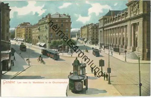 Geneve - Les rues du Montblanc et de Chantepuolet ca. 1900 - Edition Louis Glaser Leipzig