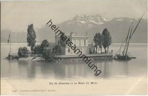 Ile de Clarens et la Dent du Midi - Edition Charnaux freres & Co. Geneve ca. 1905