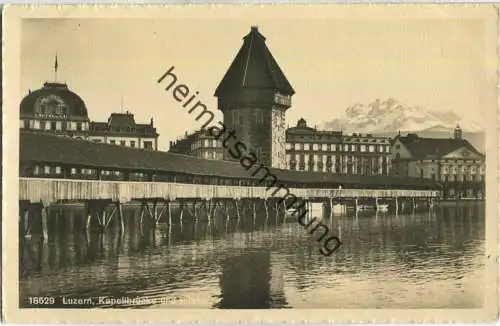 Luzern - Kapellbrücke und Pilatus - Verlag Wehrli AG Kilchberg