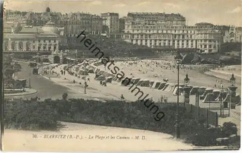 Biarritz - La Plage et les Casinos - Edition Marcel Delboy Bordeaux
