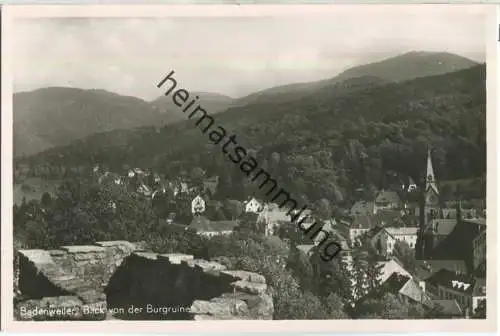 Badenweiler - Blick von der Burgruine - Foto-Ansichtskarte - Verlag A. Engler Badenweiler