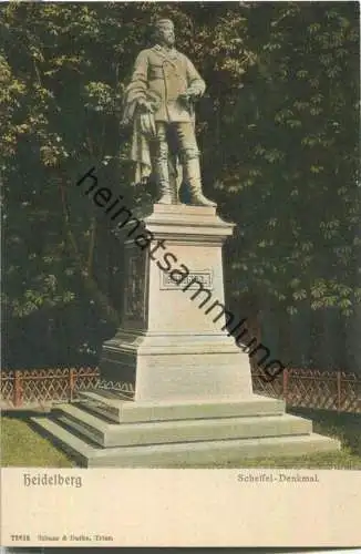 Heidelberg - Scheffel-Denkmal - Verlag Schaar & Dathe Trier ca. 1900
