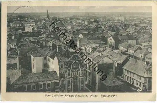 Mitau - Vom östlichen Kriegsschauplatz - Totalansicht - K. D. Feldpostexped. des Oberkommandos der 8. Armee 9.8.1916