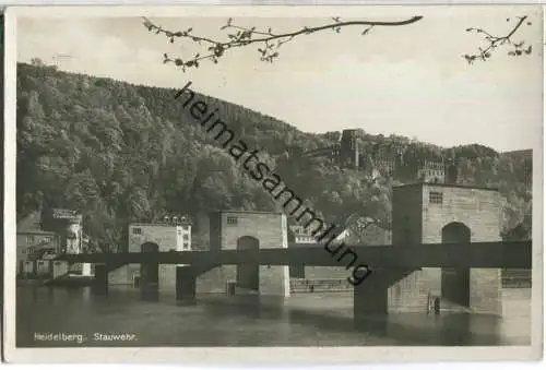Heidelberg - Stauwehr - Foto-Ansichtskarte