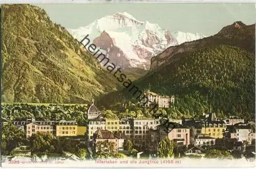 Interlaken und die Jungfrau - Edition Photoglob Co. Zürich ca. 1910