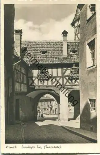 Kronach - Bamberger Tor - Innenseite - Foto-AK - Franckh-Verlag Stuttgart