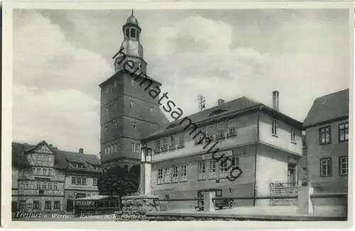 Treffurt - Rathaus mit Ratskeller - Verlag Otto Rink Treffurt 30er Jahre