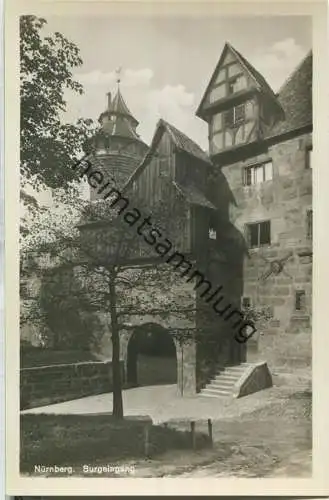 Nürnberg - Burgeingang - Foto-Ansichtskarte - S. Soldan 'sche Verlagsbuchhandlung (A. Zemsch) Nürnberg 30er Jahre