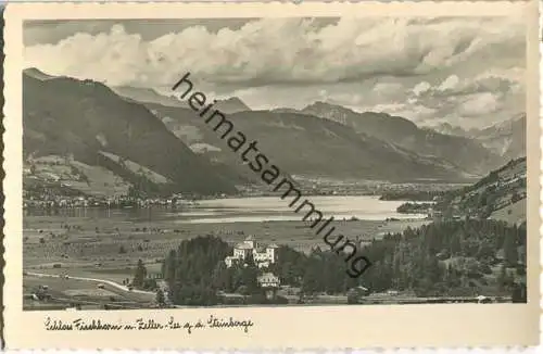 Schloss Fischhorn und Zeller-See gegen die Steinberge - Foto-Ansichtskarte - Verlag C. Jurischek Salzburg 40er Jahre