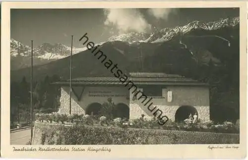 Innsbrucker Nordkettenbahn Station Hungerburg - Foto-Ansichtskarte - Verlag Julius Simonsen Oldenburg 40er Jahre