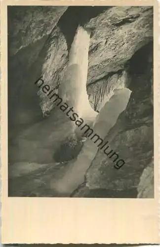 Eisriesenwelthöhle bei Salzburg - Gefrorener Wasserfall - Photo Gustav Abel - Verlag Eisriesenwelt GmbH 1939
