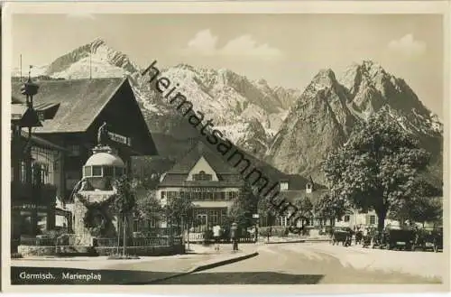 Garmisch - Marienplatz - Foto-Ansichtskarte - Verlag Rudolf Rudolphi Garmisch-Partenkirchen
