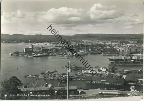 Oslo - Utsikt fra Ekebergrestauranten - Foto-AK Grossformat 40er Jahre - Enerett Eberh. B. Oppi