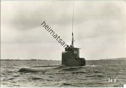 Unterseeboot U 8 - S 187 - Foto-Ansichtskarte - Verlag K. Joswig Grafschaft