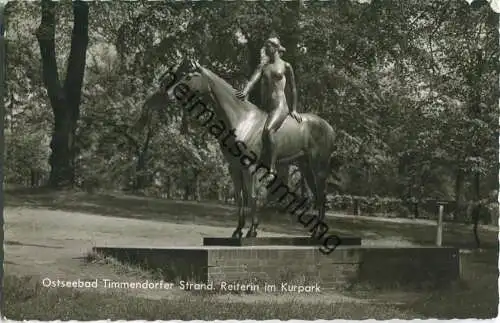 Timmendorfer Strand - Reiterin im Kurpark - Foto-Ansichtskarte - Verlag Cramers Kunstanstalt KG Dortmund