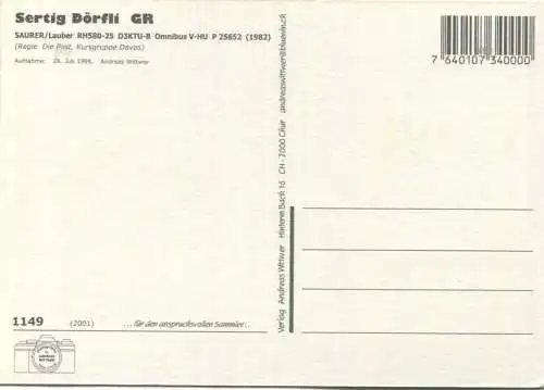 Sertig Dörfli - Postauto - AK Grossformat