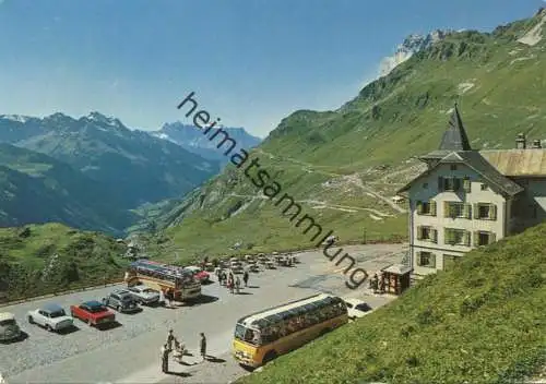 Hotel Klausen gegen Schächental und Urirotstock - Postauto - AK Grossformat - Verlag Schönwetter Glarus gel. 1977