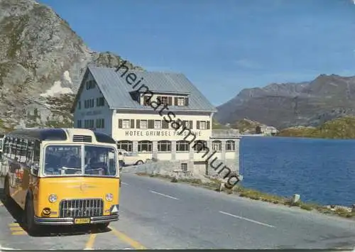 Hotel Grimsel Passhöhe - Familie Schmidhalter - Postauto - AK Grossformat - Verlag Otto Süssli-Jenny Thalwil-Zürich gel.