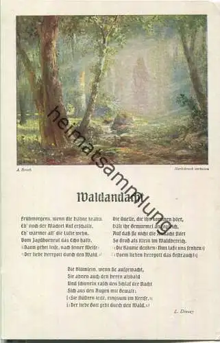 Waldandacht - Lebrecht Dreves - Gedicht