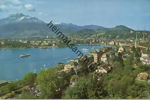 Luzern - Blick auf Seebucht - Verlag Globetrotter Luzern gel. 1967