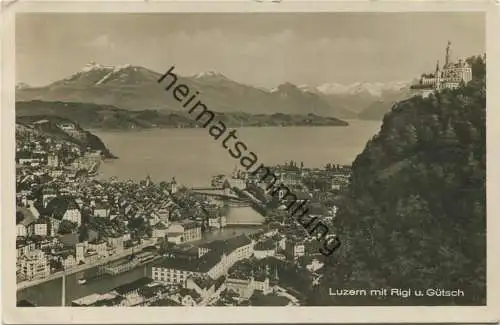 Luzern - Gütsch - Foto-AK - Verlag E. Goetz Luzern - Rückseite beschrieben 1930