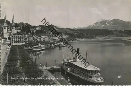 Luzern - Nationalquai - Foto-AK - Verlag O. Süssli-Jenny Thalwil gel. 1954