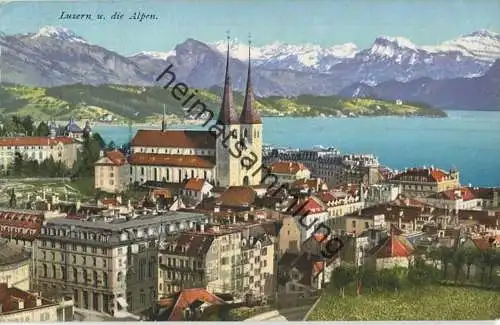 Luzern - Verlag E. Goetz Luzern - Marke entfernt gel. 1918