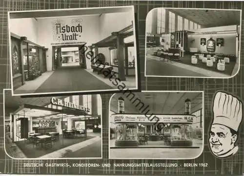 Berlin - Deutsche Gastwirts- Konditoren- und Nahrungsmittelausstellung 1962 mit entsprechendem Sonderstempel - Foto-AK G