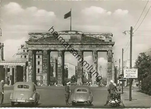 Berlin - Brandenburger Tor - Sektorengrenze - Foto-AK Grossformat - Verlag Hans Andres Berlin