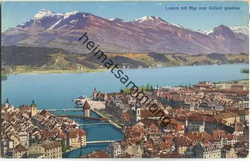 Luzern mit Rigi vom Gütsch gesehen - Verlag E. Goetz Luzern